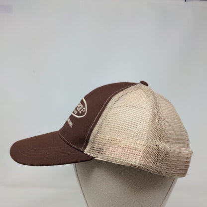 Power-Pole Shallow Water Anchor Swift Silent Secure Trucker Hat Brown OSFA Mesh