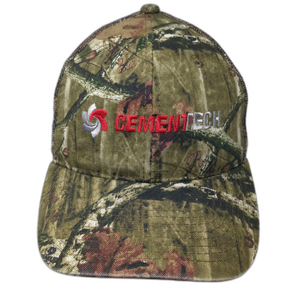 Outdoor Cap Baseball Green Red One Size Camo Cementtech Logo Mesh Strapback Hat