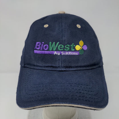 Bio West AG Solutions Strapback Hat Blue OSFM Adjustable Embroidered Cotton Otto