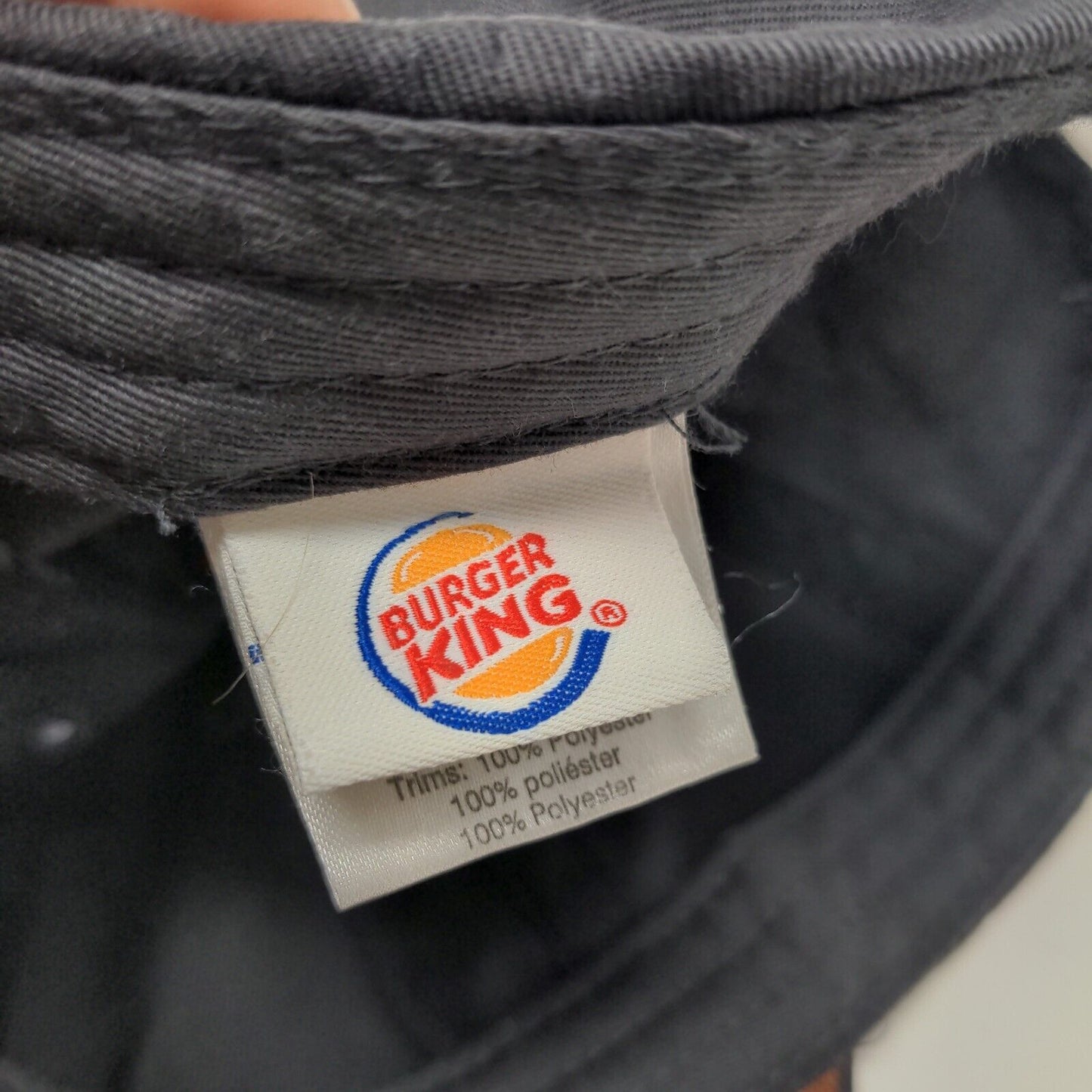 Burger King Men's Slideback Hat Black Size OS Graphic Logo Employee Uniform