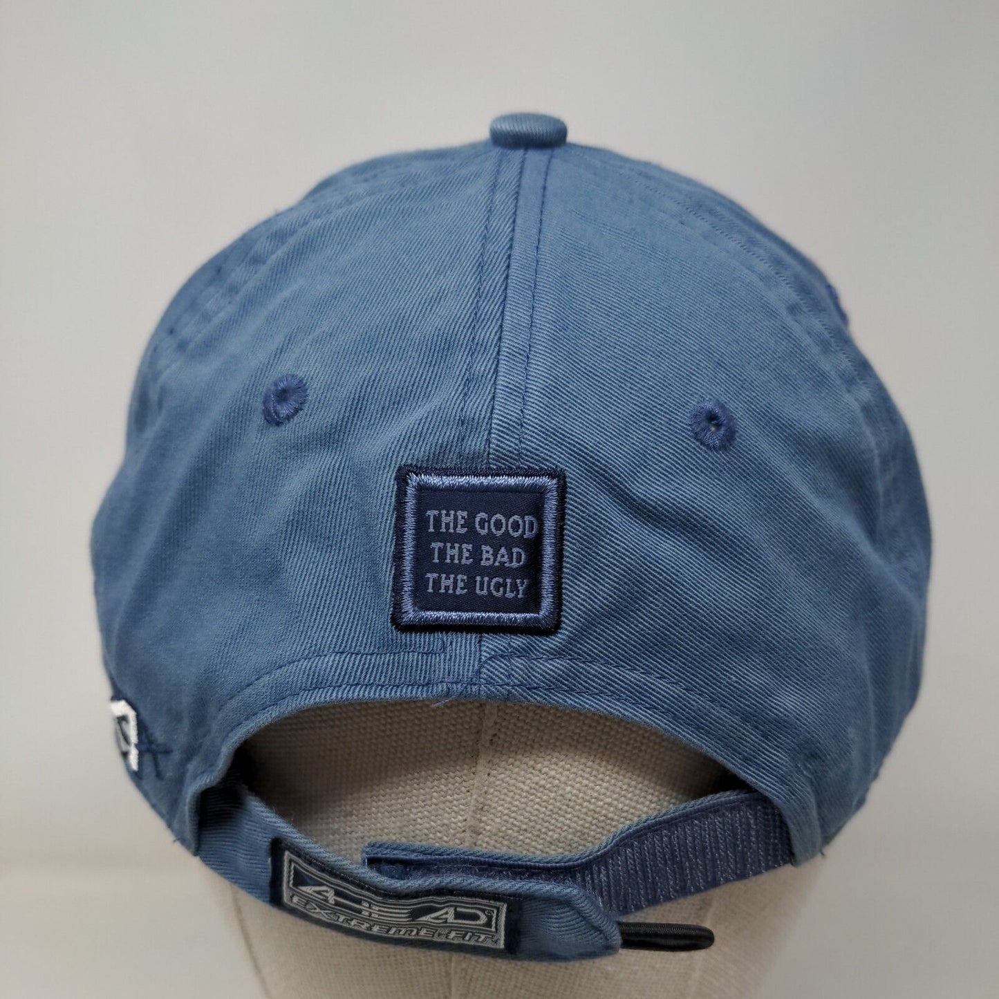 Hombre Golf Club Strapback Hat Blue Extreme Fit The Good The Bad The Ugly