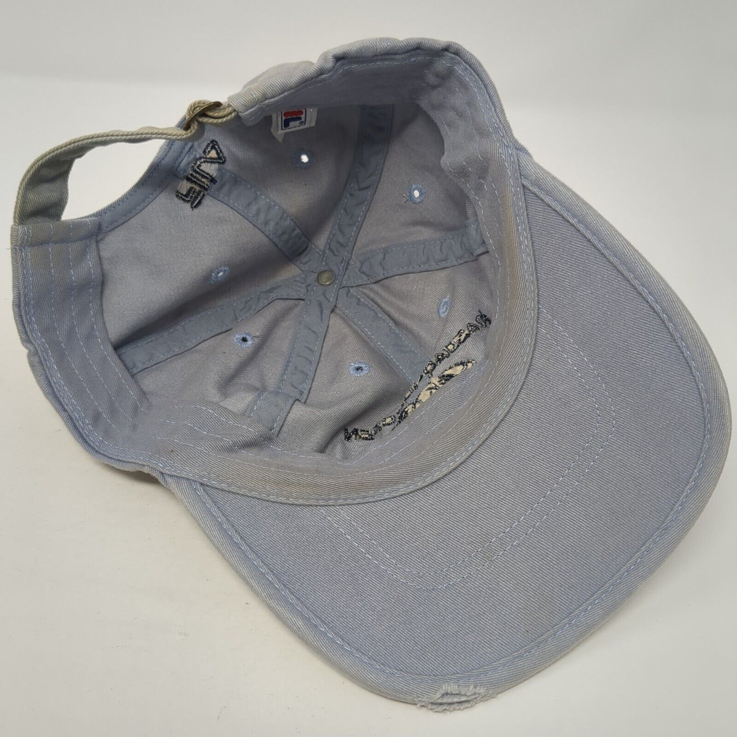Nasdaq-100 Open Slideback Baseball Cap Blue One Size Adjustable Embroidered FILA