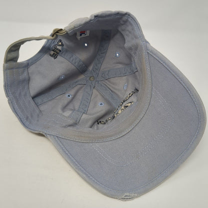 Nasdaq-100 Open Slideback Baseball Cap Blue One Size Adjustable Embroidered FILA