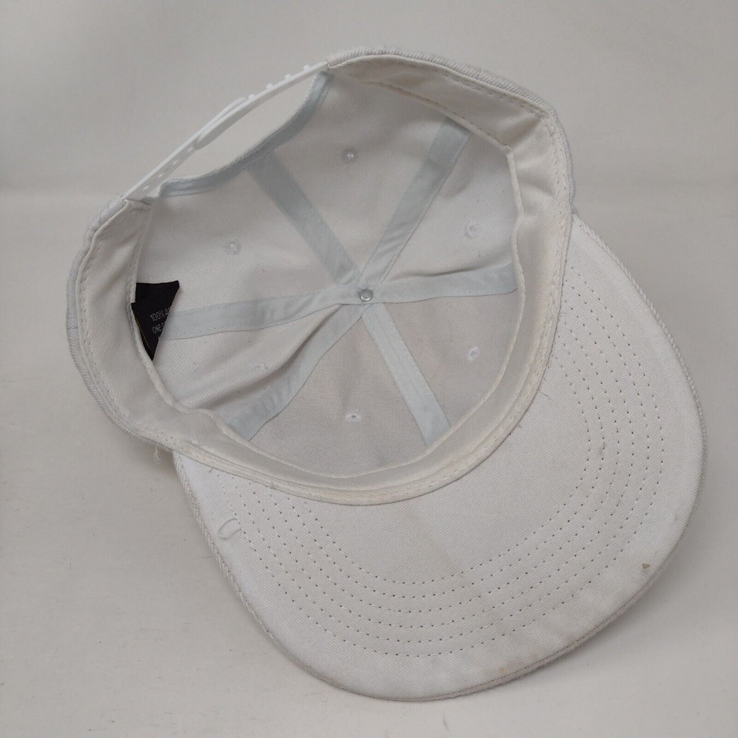 Pro Be Fit For A Pro Snapback Hat White OSFA Adjustable Vented Holes Blank