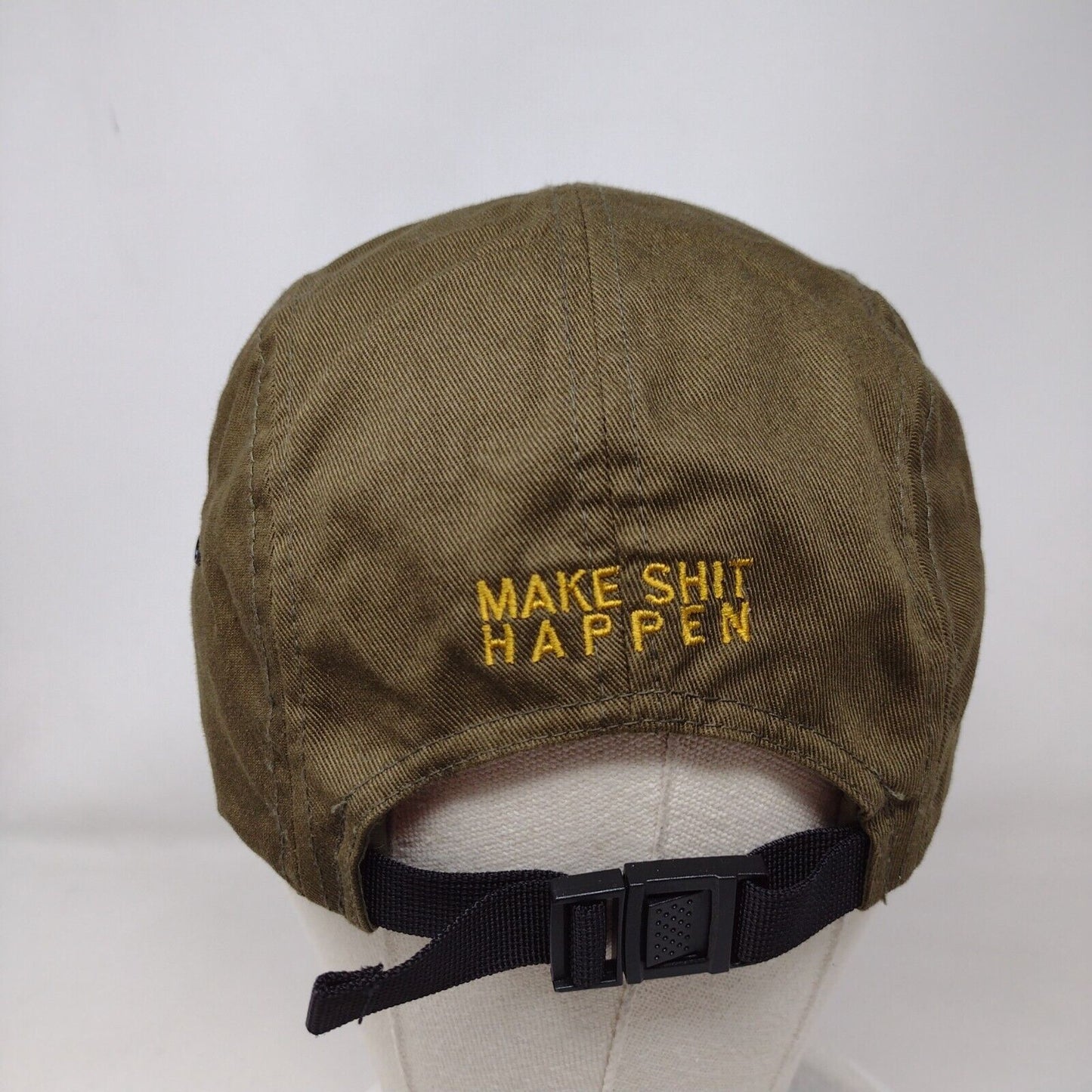 Make Sh** Happen Slideback Hat Brown One Size Adjustable The Classics Yupoong