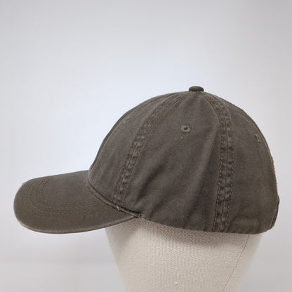 Unbranded Slideback Hat Brown One Size Adjustable Vented Holes 6 Panel Blank