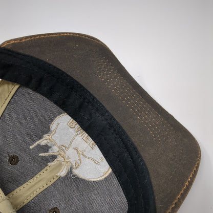 RMEF Volunteer Snapback Trucker Hat Brown One Size Adjustable Mesh Back