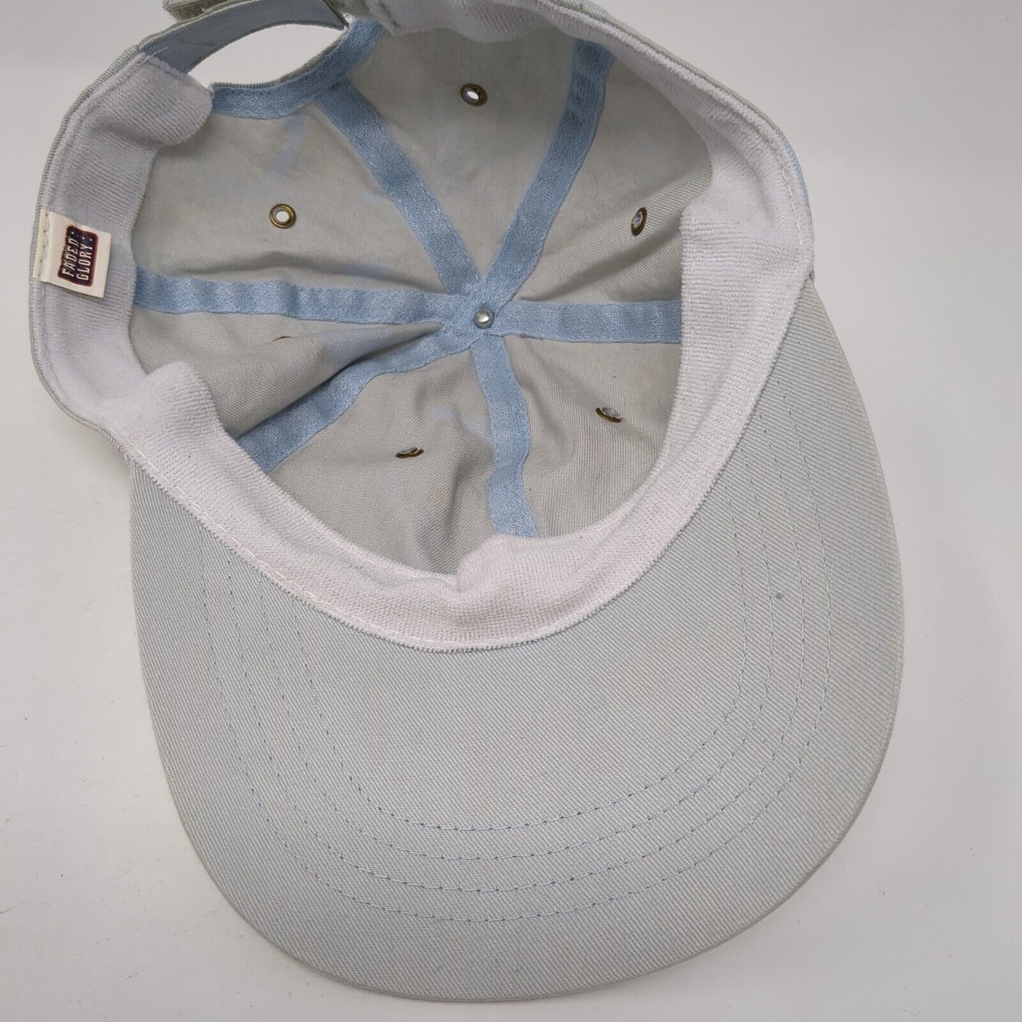 Faded Glory Strapback Hat Blue One Size Adjustable Vented Holes 6 Panel Blank
