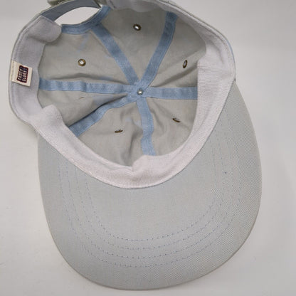 Faded Glory Strapback Hat Blue One Size Adjustable Vented Holes 6 Panel Blank