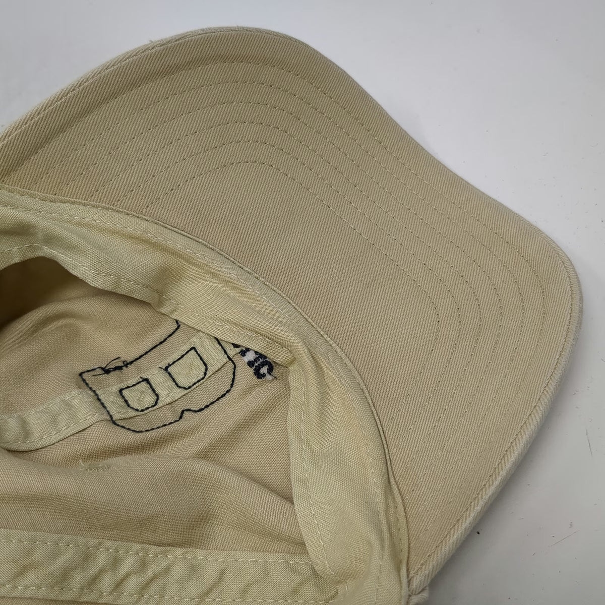 Banana Republic Baseball Cap Beige Blue One Size Cotton Slideback Logo Strap Hat