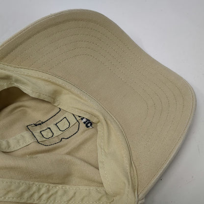 Banana Republic Baseball Cap Beige Blue One Size Cotton Slideback Logo Strap Hat