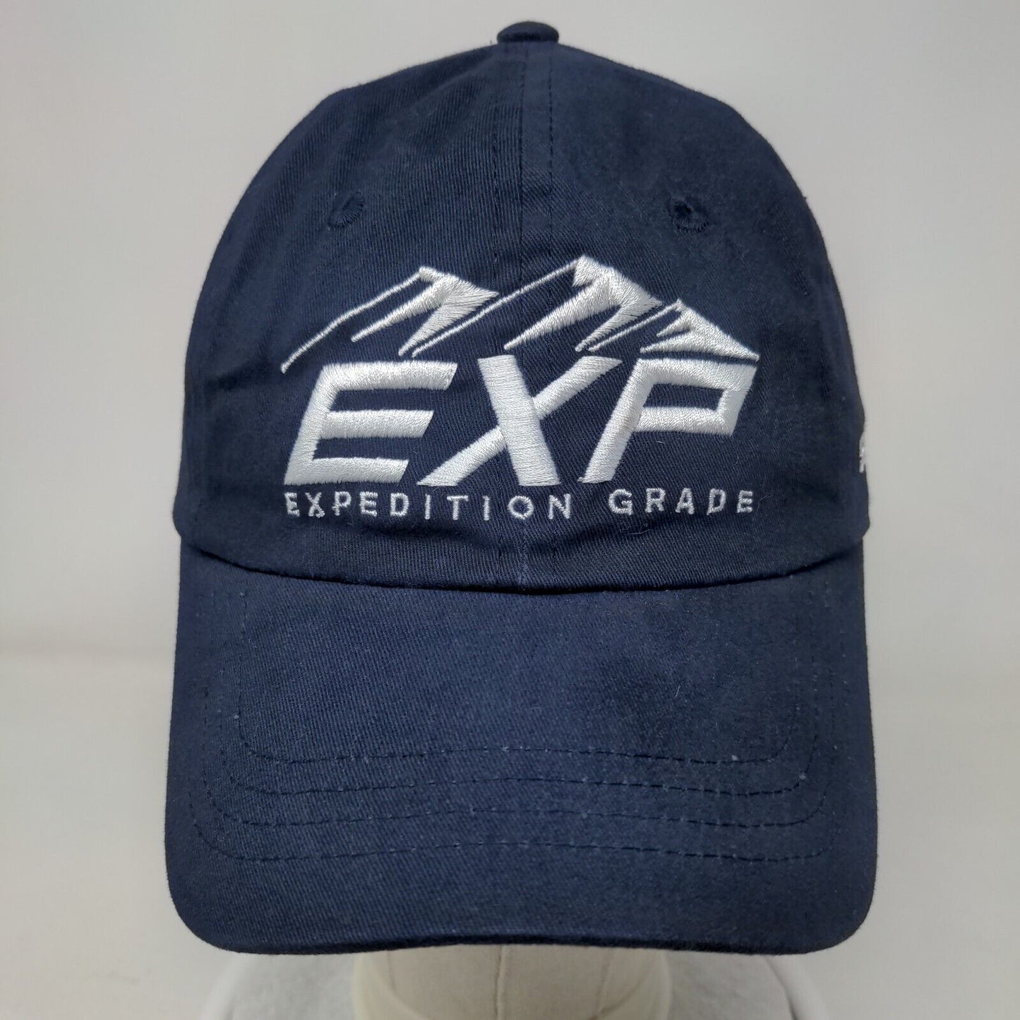 EXP Expedition Grade Strapback Hat Blue One Size Adjustable Embroidered Cotton