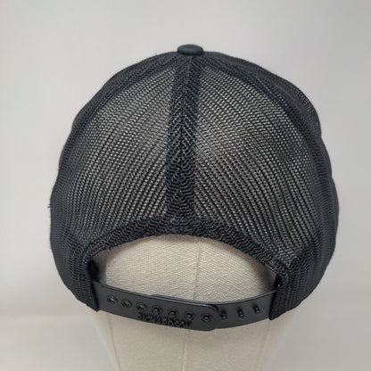 Golf Snapback Mesh Back Trucker Hat Black One Size Embroidered 6 Panel