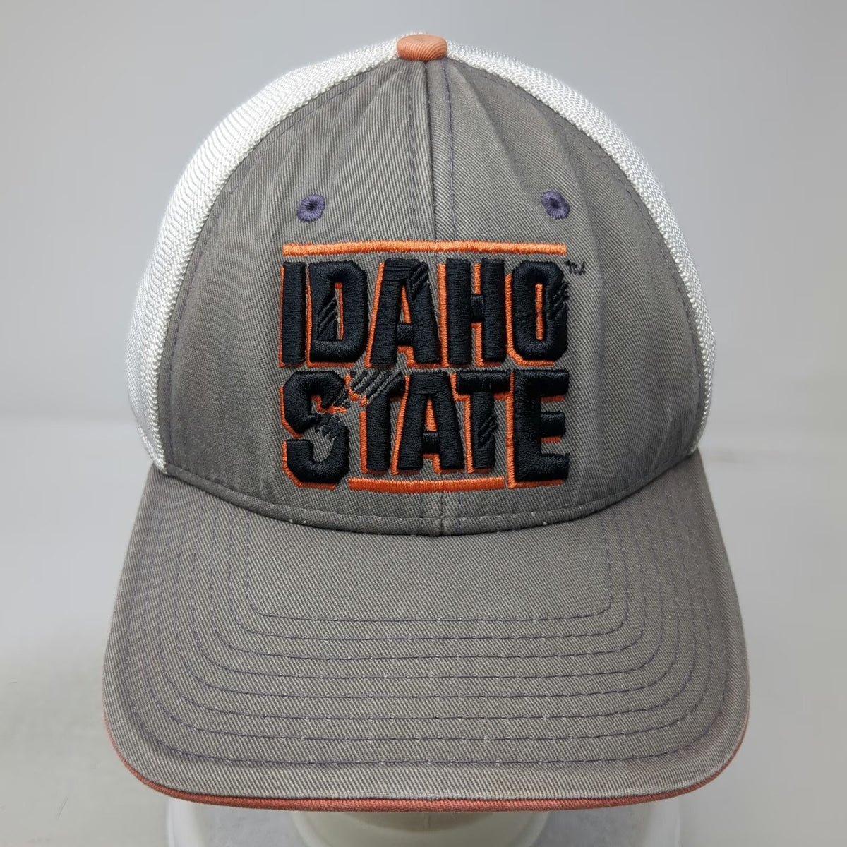 The Game Idaho State NCAA Cap Gray One Size Mesh Back A-Flex Stretch Logo Hat