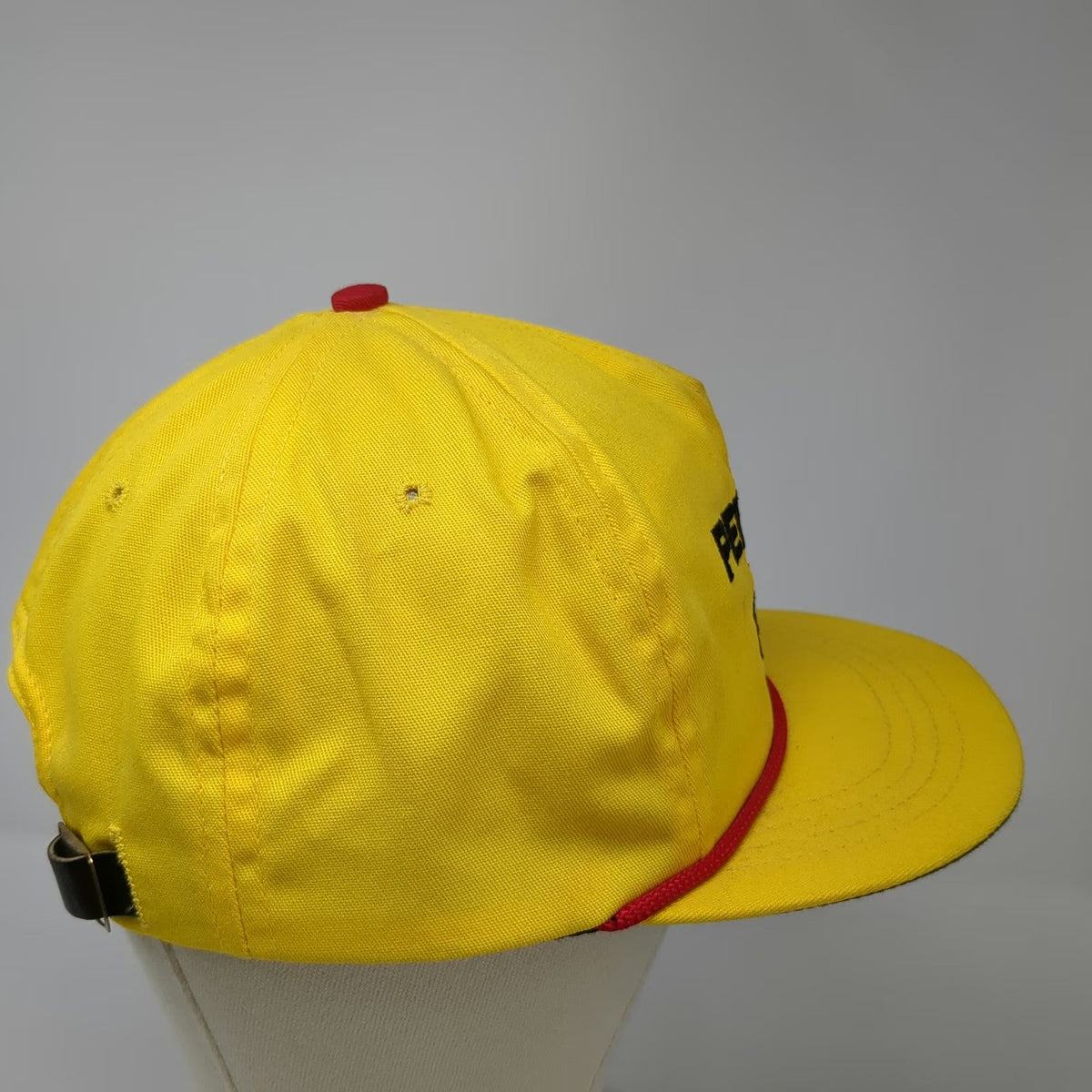 Cali Fame Pennzoil Racing 5 Panel Yellow Hat One Size Rope Brim Slideback USA