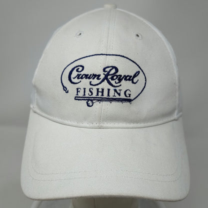 Crown Royal Baseball Cap White One Size Fishing Mesh Back Strapback Logo Hat