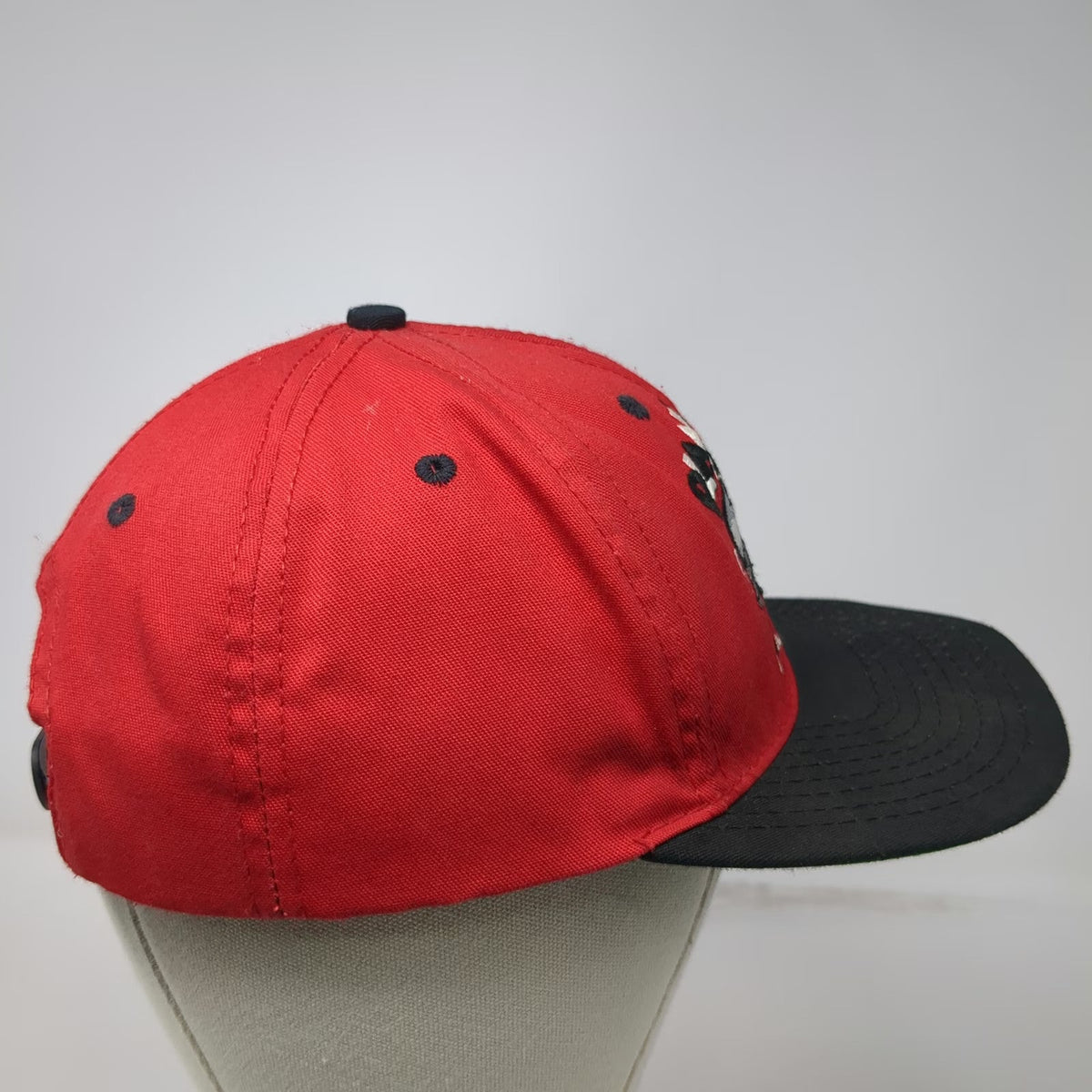 Disney Store Snapback Red Mickey Mouse Plane Crazy Comic Hat USA Vintage