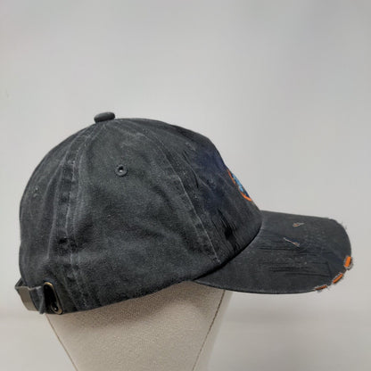 Rep. Dominicana Slideback Hat Gray One Size Embroidered Distressed