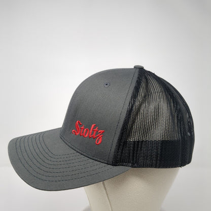 Stoltz Snapback Mesh Back Trucker Hat Gray One Size Adjustable 6 Panel