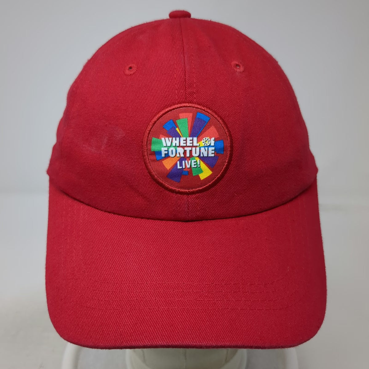 Wheel of Fortune Live! Red Baseball Cap One Size Slideback Cotton Hat Adjustable