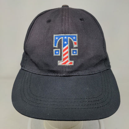 T-Mobile Strapback Hat Black One Size Adjustable Embroidered Patriotic 6 Panel