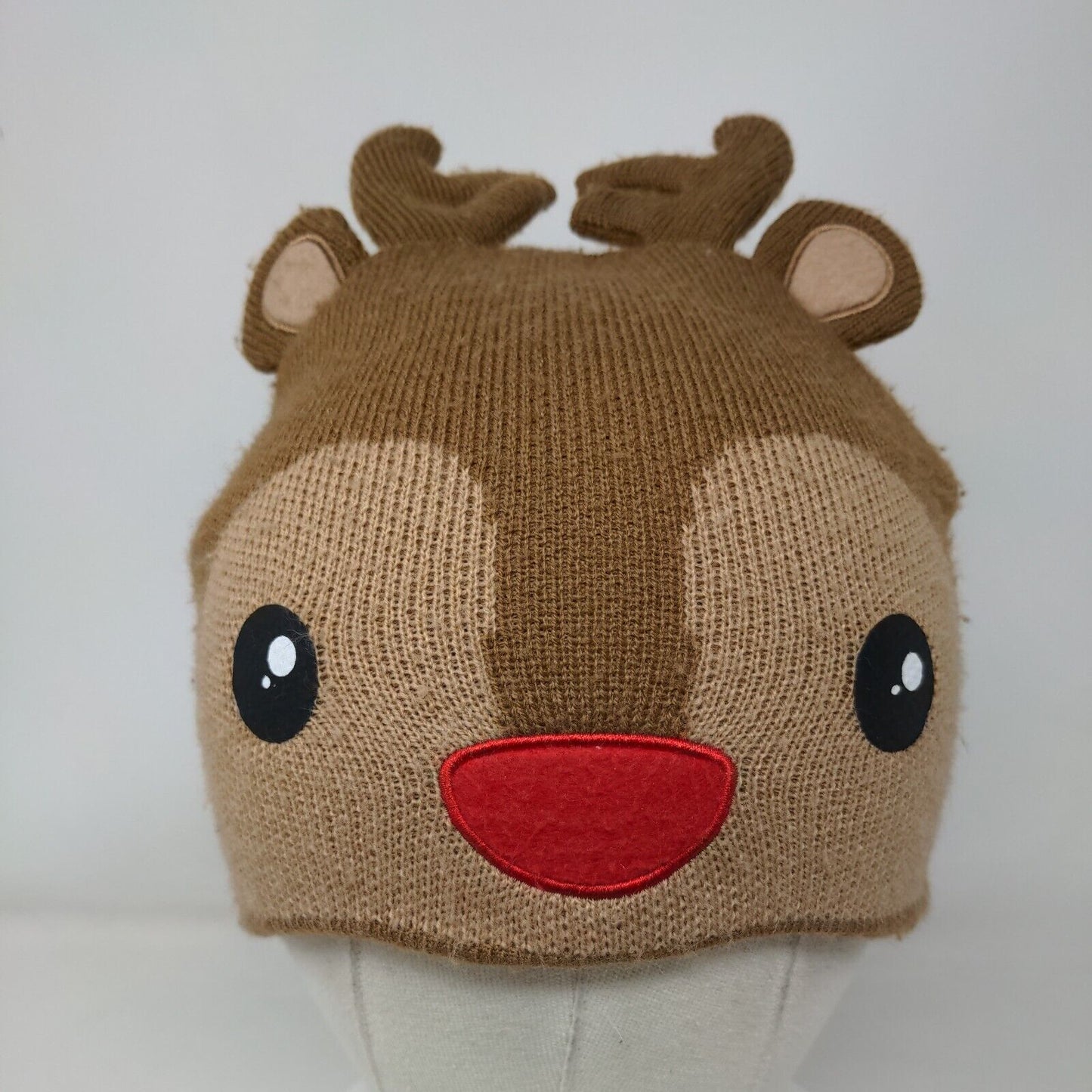 Accessory Innovations Reindeer Knit Beanie Hat Brown One Size