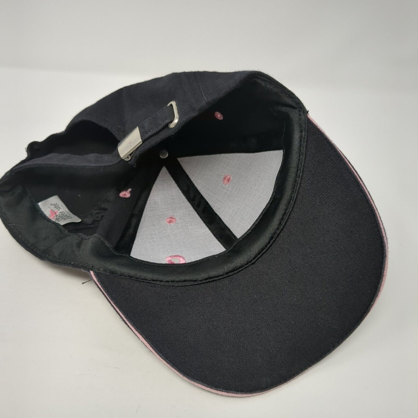 Pink Ribbon Slideback Hat Black One Size The Breast Cancer Site 6 Panel