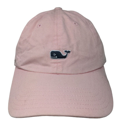 Vineyard Vines Whale Slideback Hat Pink One Size Embroidered Adjustable