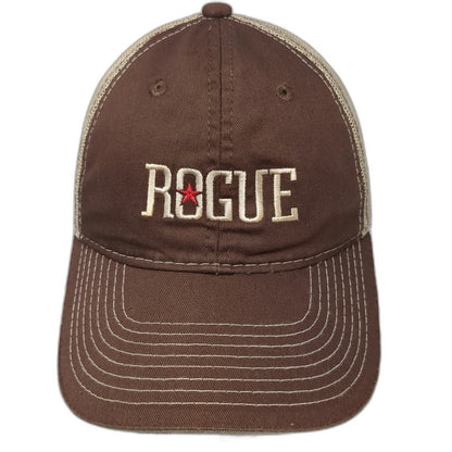 Outdoor Cap Trucker Hat Brown One Size Mesh Back Snapback Rogue Fitness Logo Hat