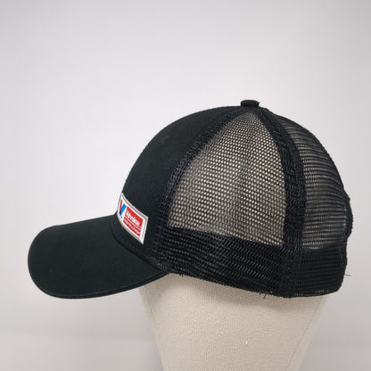 Valvoline Snapback Trucker Hat Black One Size Mesh Back Adjustable