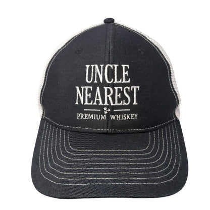 Uncle Nearest Premium Whiskey Snapback Hat Black One Size Mesh Back