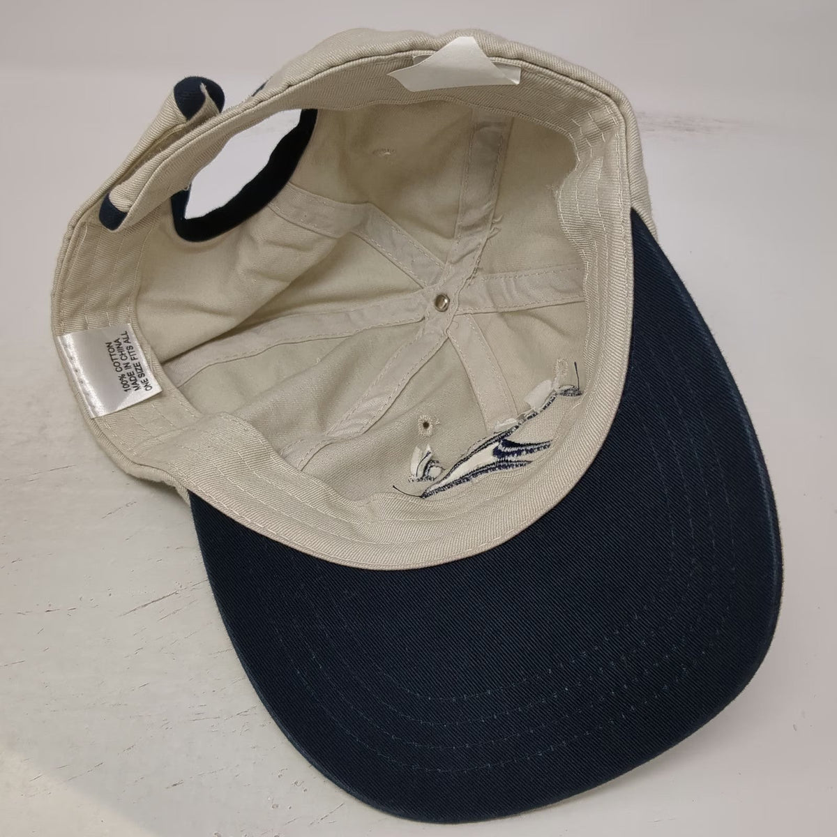 SeaWorld Baseball Cap Beige One Size Orlando Logo Strapback Cotton Adventure Hat