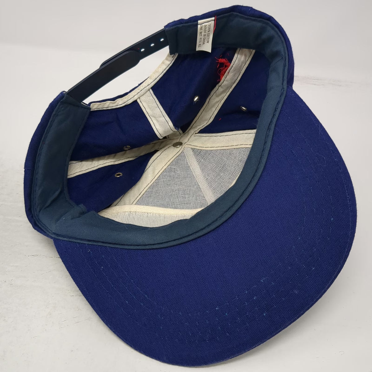 Marillion Trucker Blue Band Snapback Hat Metal Pin Embroidery Graphic Vintage