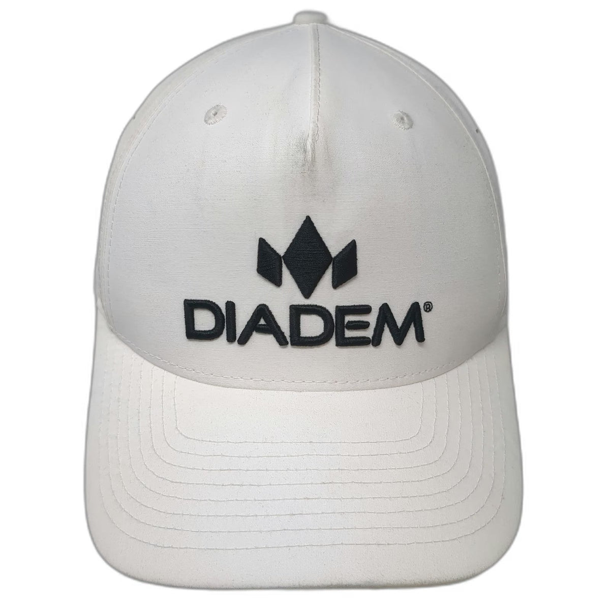 Diadem Trucker Hat White One Size Snapback Laser Cut Performance Sports Tennis