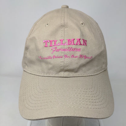 Tillman Furniture Strapback Hat Tan One Size Embroidered Fismark