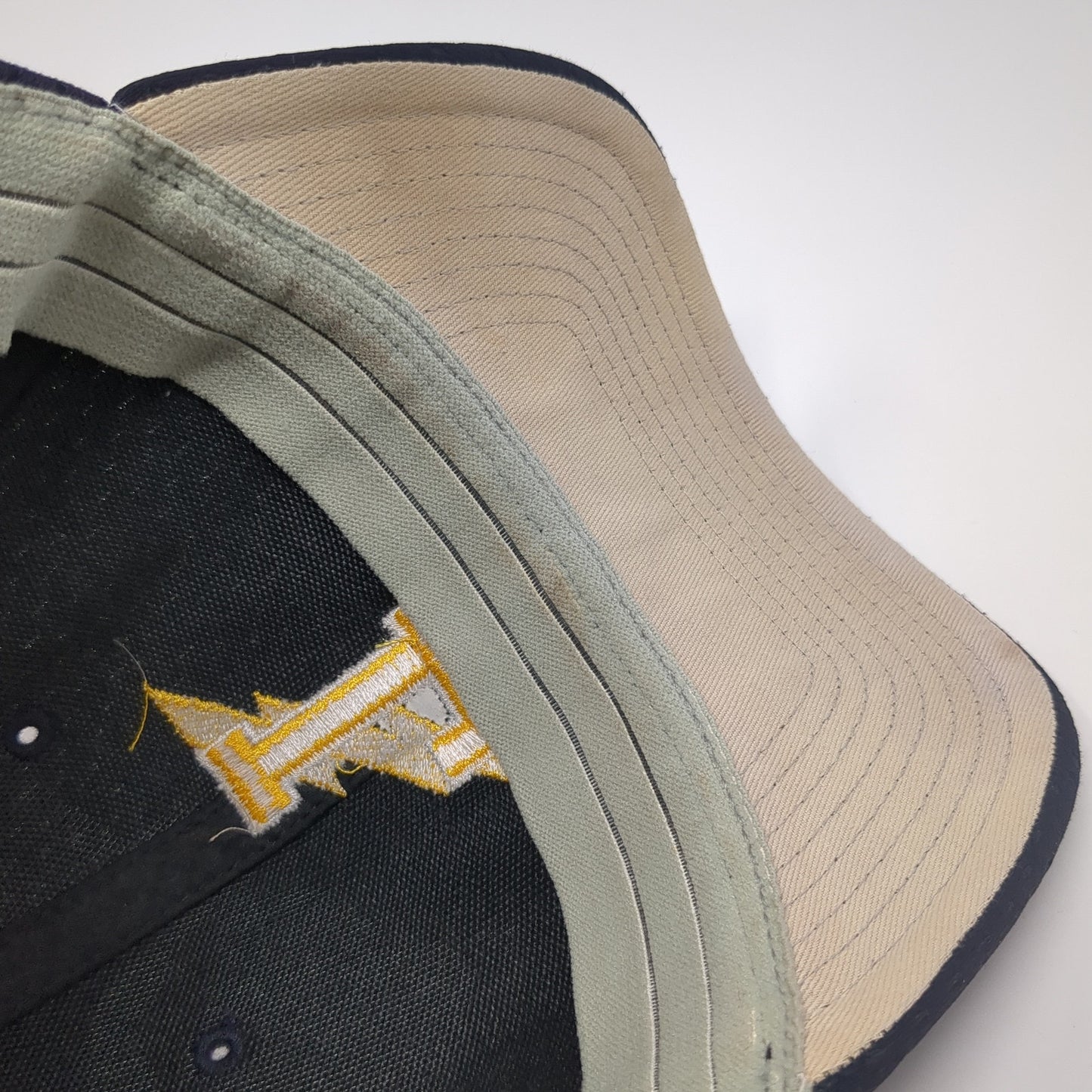 L Lightning Logo Fitted Hat Blue Medium Embroidered Solid Richardson