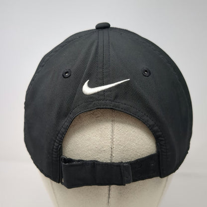 Nike Baseball Cap Black One Size Swoosh Logo Performance Adjustable Athletic Hat