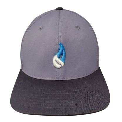 Ignite Fitted Hat Gray S-M Embroidered Flexfit Laser Cut Perforated