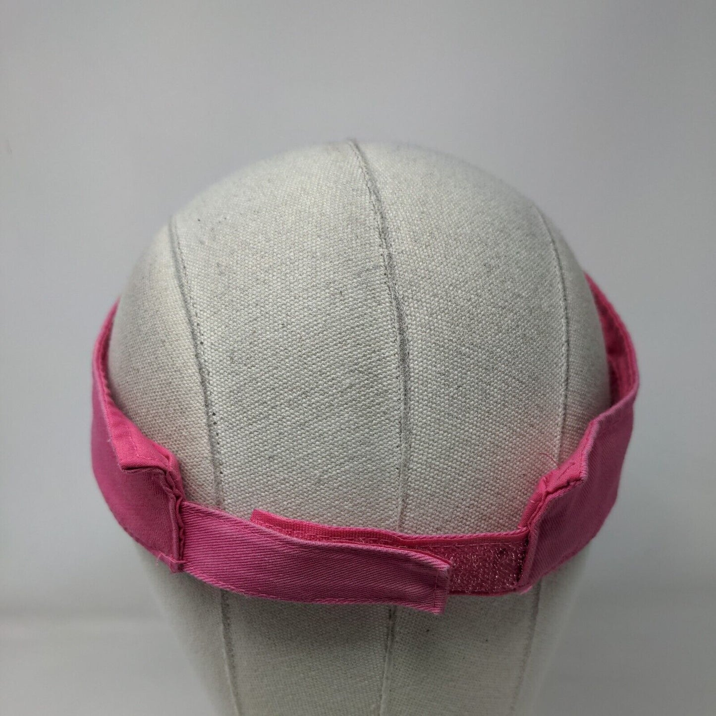Unbranded Strapback Visor Hat Pink One Size Adjustable Solid Blank