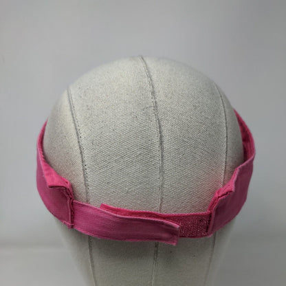 Unbranded Strapback Visor Hat Pink One Size Adjustable Solid Blank