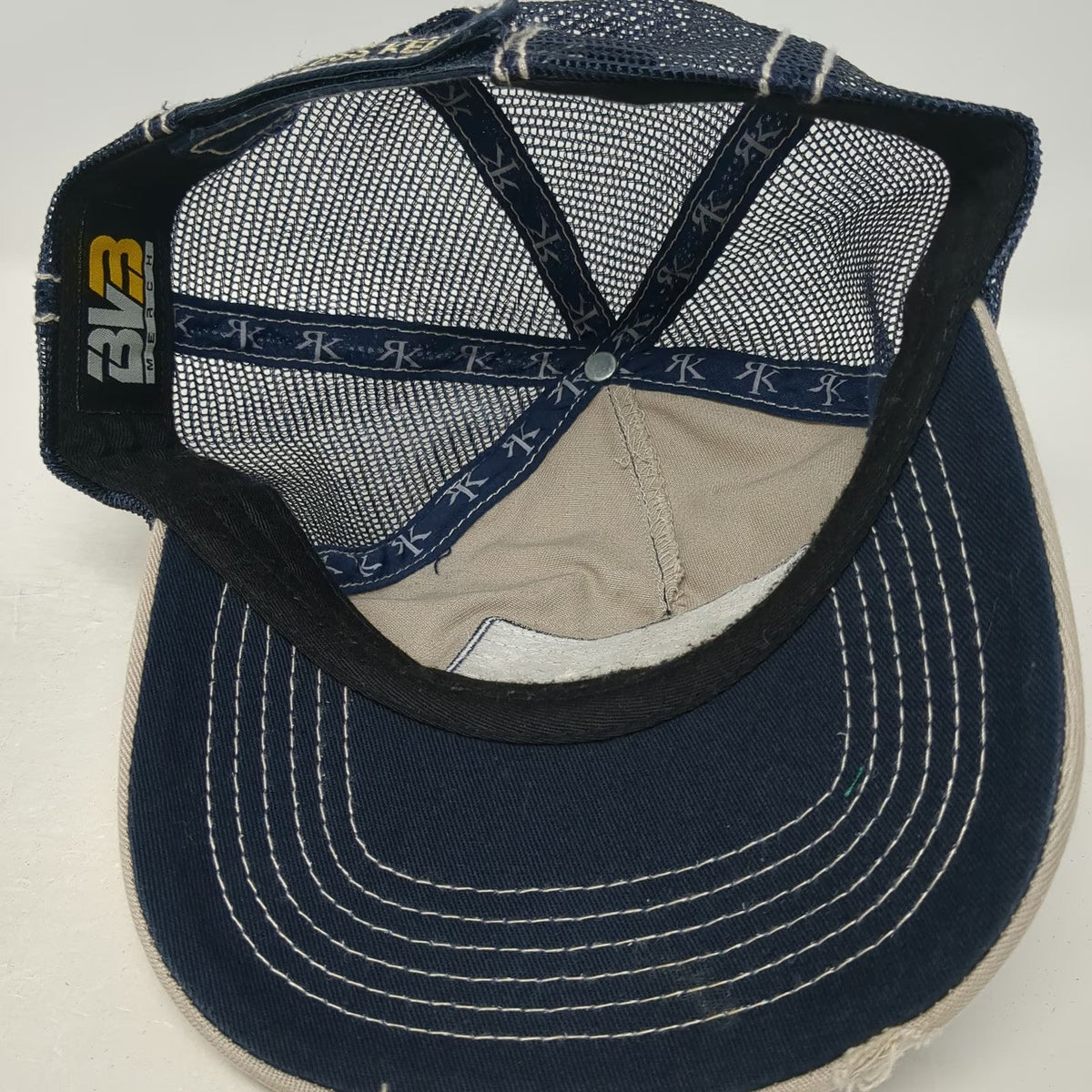 BV3 Merch Reckless Kelly American Flag Baseball Cap One Size Beige Mesh Back Hat