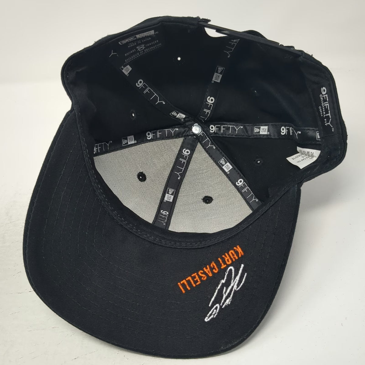 New Era Snapback Black One Size Hat Kurt Caselli FMF 66 Shield Signature