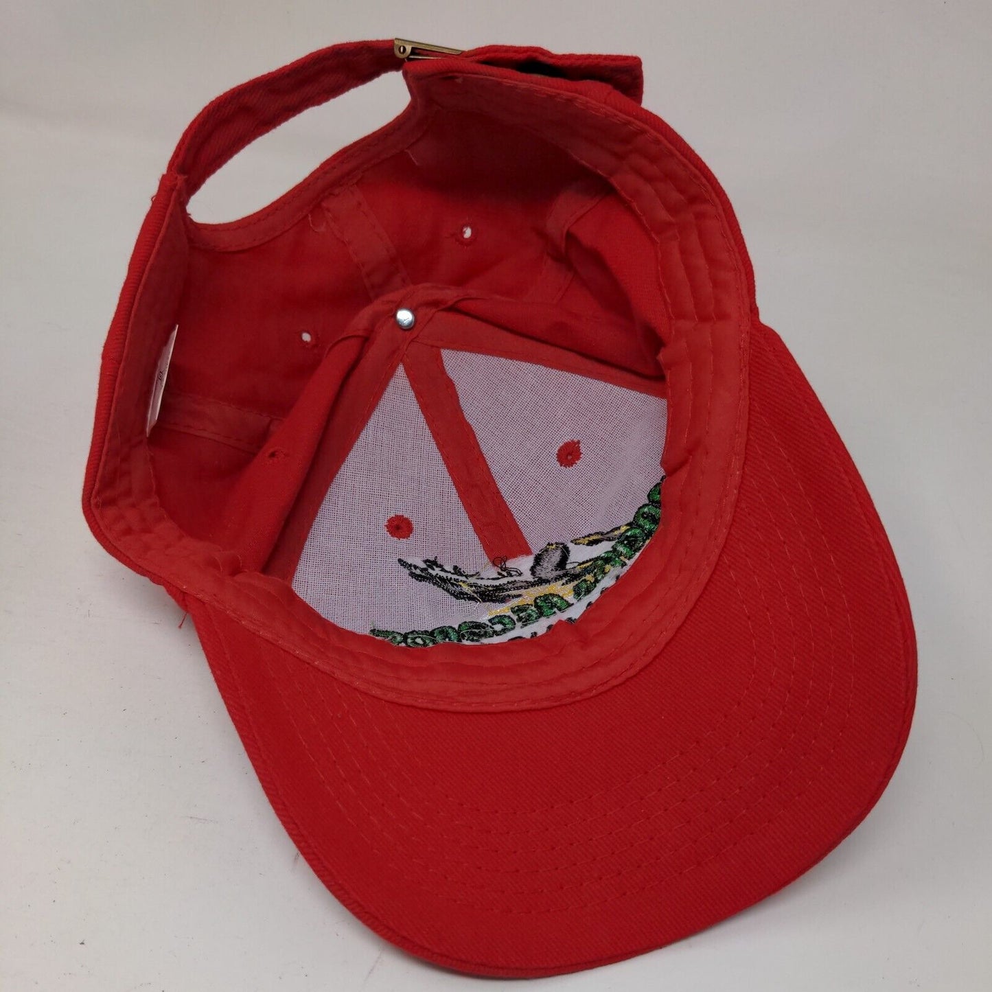 Tracks & Record Jamaica Slideback Hat Red One Size Adjustable Embroidered