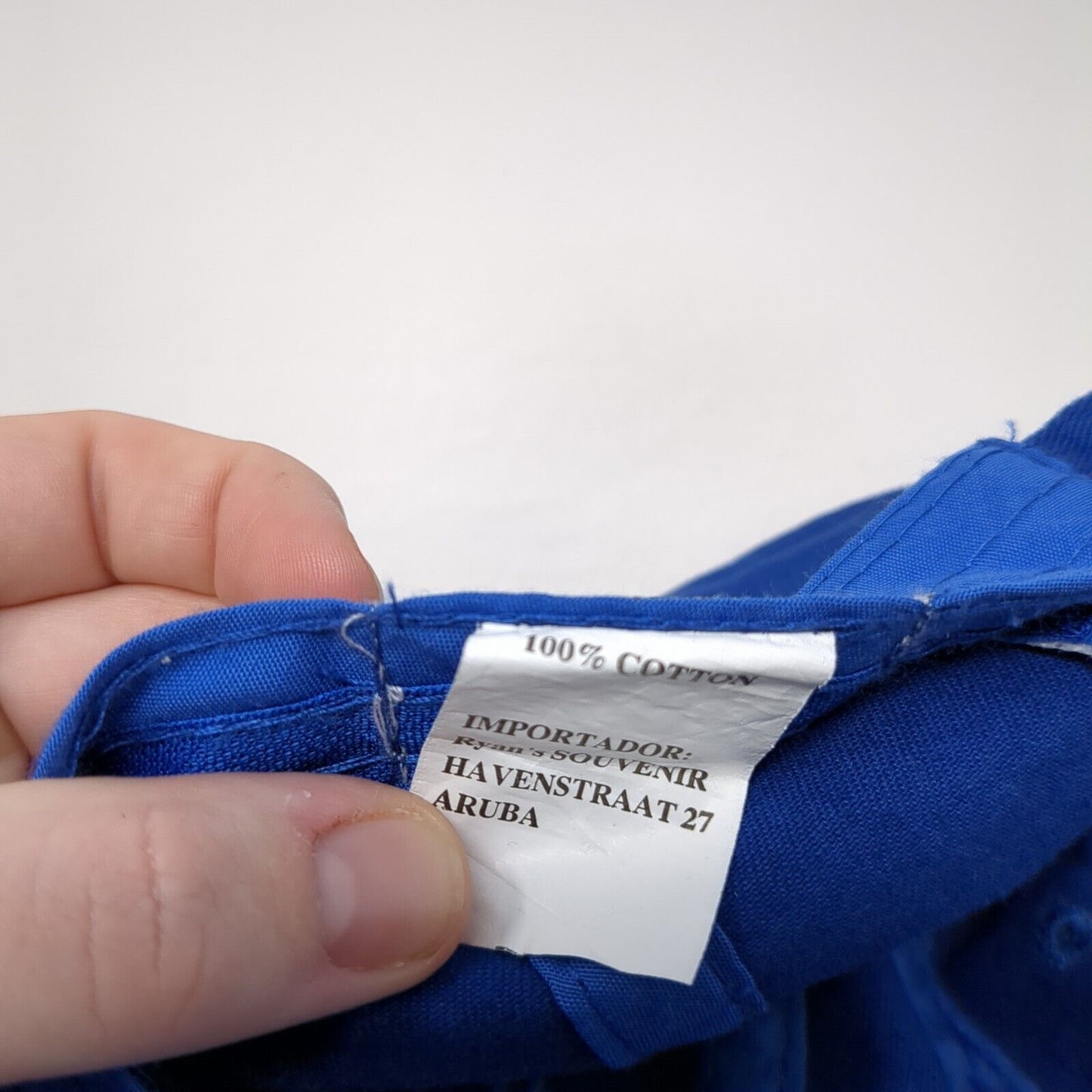 Aruba One Happy Island Est. 1499 Dushi Slideback Hat Blue OS Adjustable Cotton
