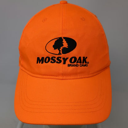 Mossy Oak Baseball Cap Orange One Size Slideback Hunting Outdoor Fishing Hat