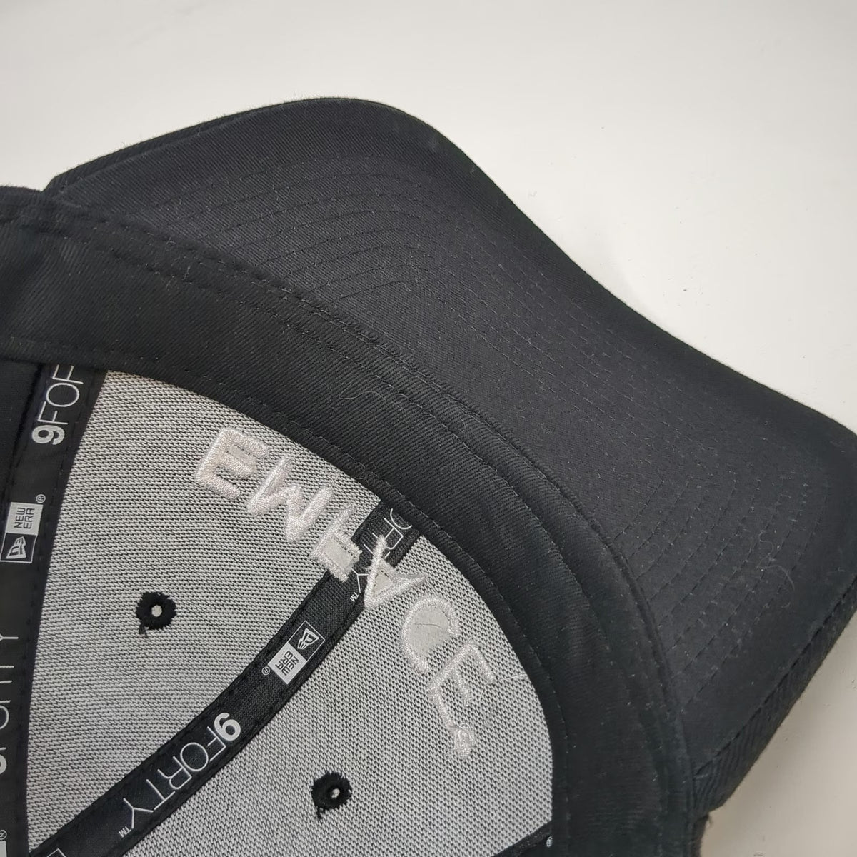 New Era Baseball Cap Black One Size EMFACE Embroidered 9FORTY Strapback Hat