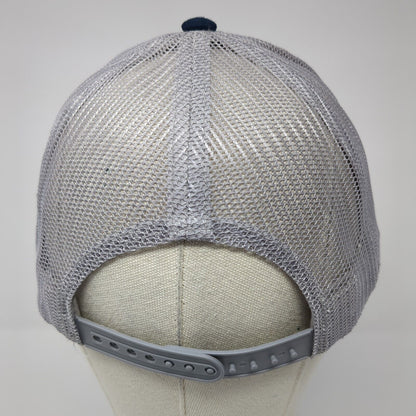 iFIT Summer Camp Patch Snapback Trucker Hat Blue One Size Mesh Back