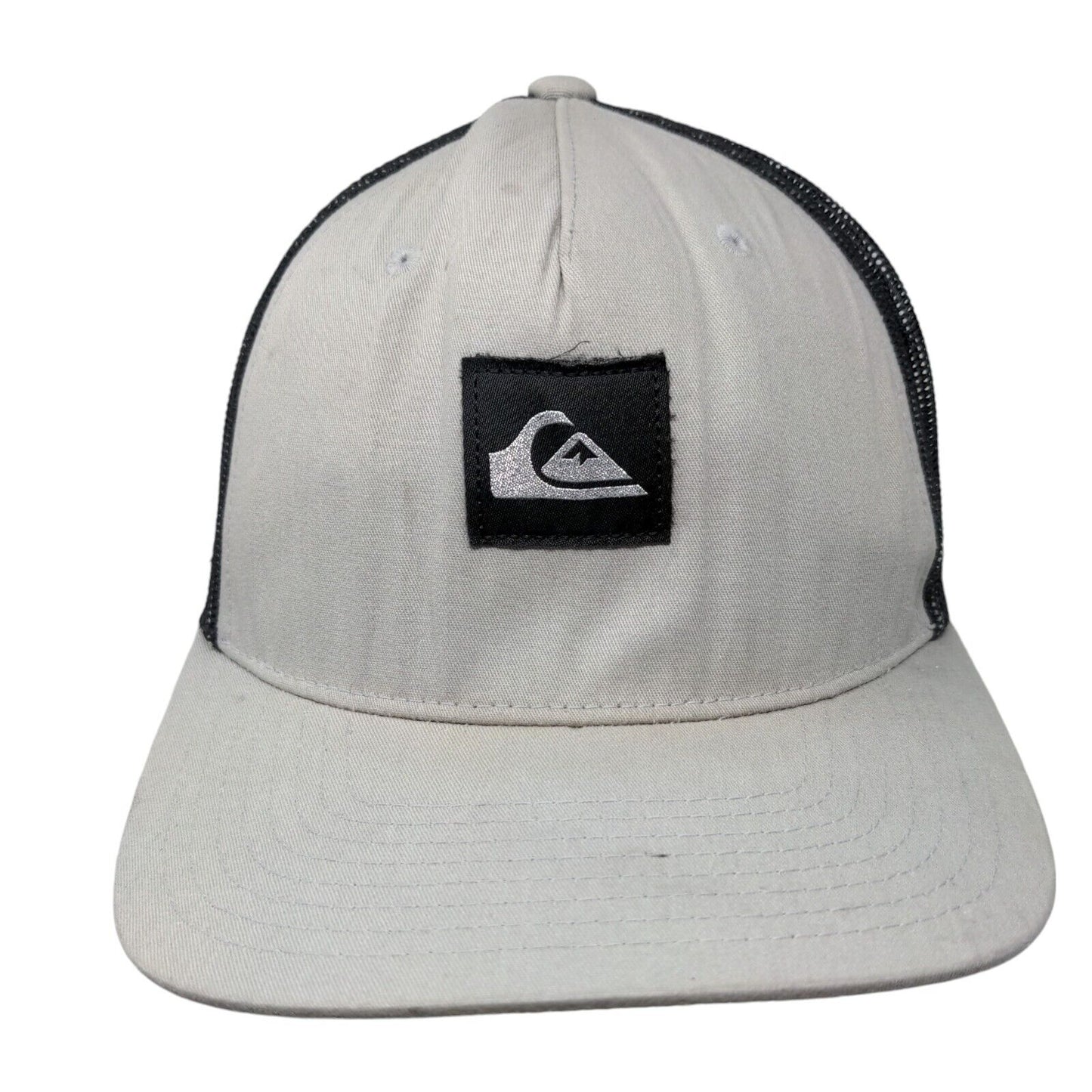 Quiksilver Snapback Mesh Back Trucker Hat Gray OSFM Colorblock Yupoong