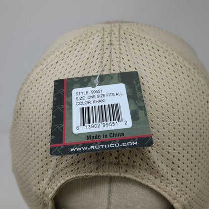 Rothco Baseball Cap Beige One Size Mesh Back Strapback Hat Blank Plain Tactical