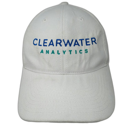 Hit Baseball Cap White One Size Clearwater Analytics Logo Strapback Hat Cotton